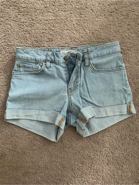Vans Light Wash Rolled Cuff Denim Shorts